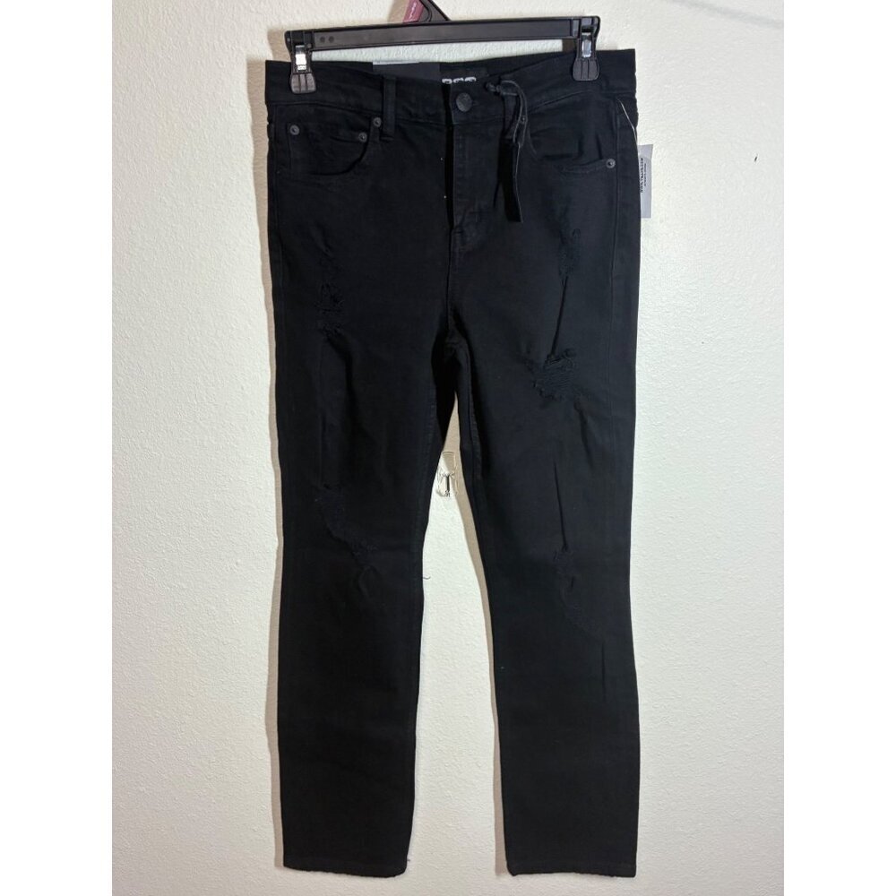 NWT RSQ Denim Blue Jeans Super Skinny Distressed Grunge Y2K Black Youth Size 16